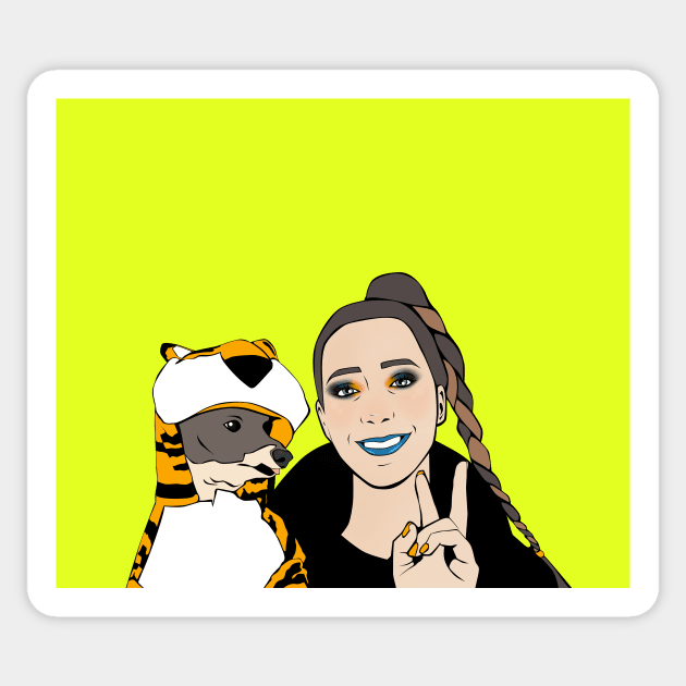 Jenna and Kermit Sticker by miyku